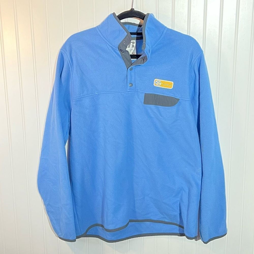 Southern University Jacket Women’s Large Blue Fleece Russell 1/4 Snap Pullover